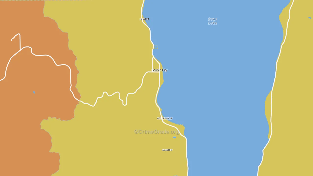 Garden City, UT Map of Theft Rates