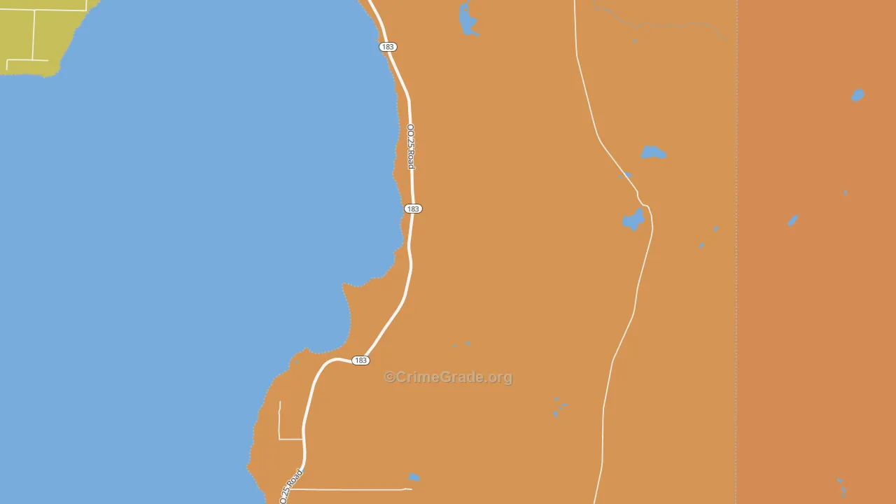 Garden Corners, MI Map of Theft Rates