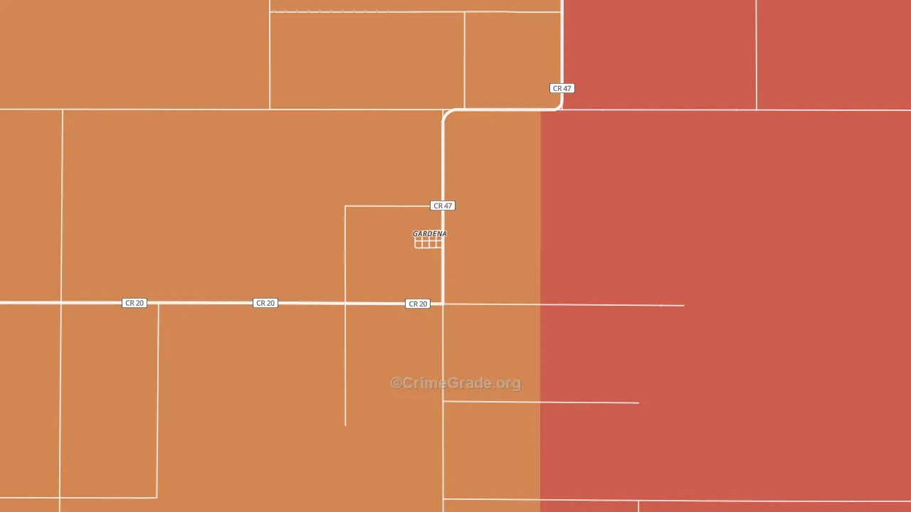 Gardena, ND Map of Theft Rates