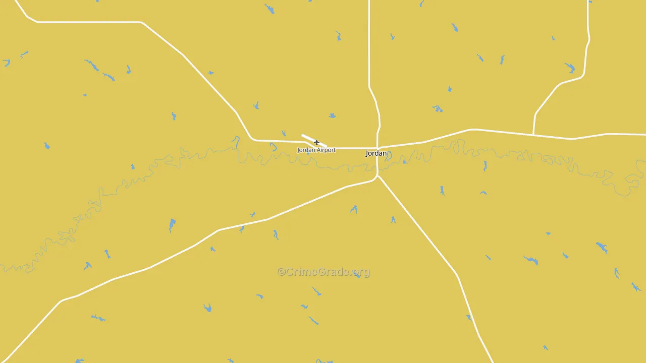 Garfield County, MT Map of Theft Rates