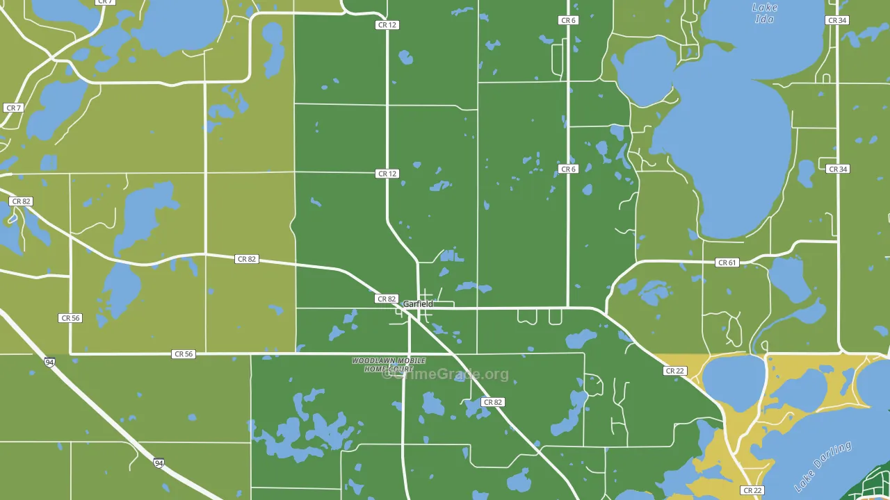Garfield, MN Map of Theft Rates