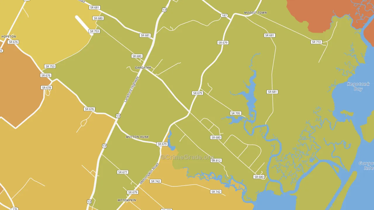 Gargatha, VA Map of Theft Rates
