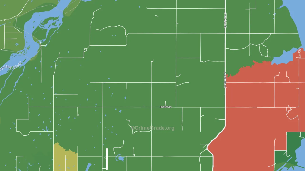 Garland, OK Map of Theft Rates