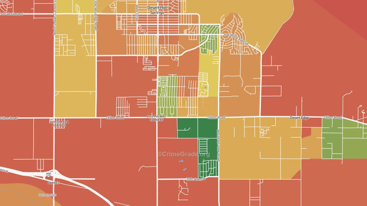 Garnet, CA Map of Theft Rates