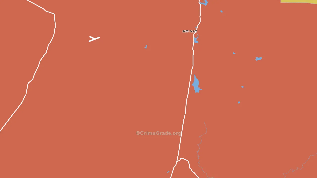 Garrett, WY Map of Theft Rates