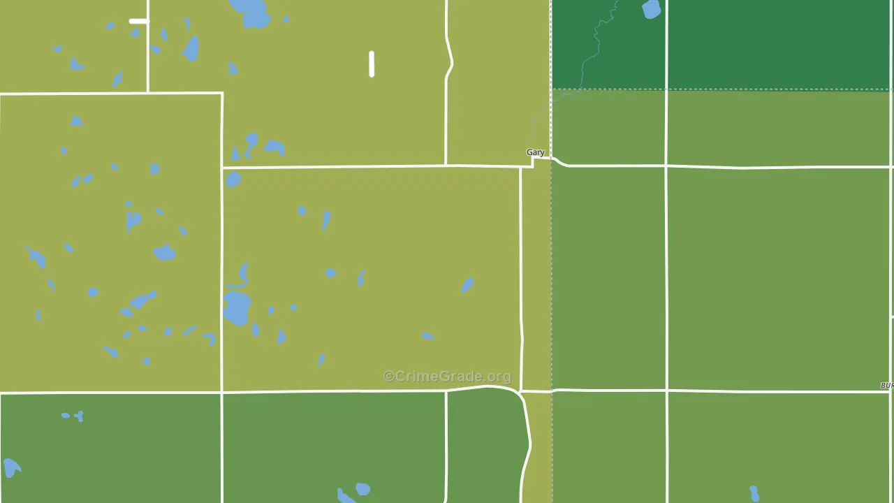 Gary, SD Map of Theft Rates