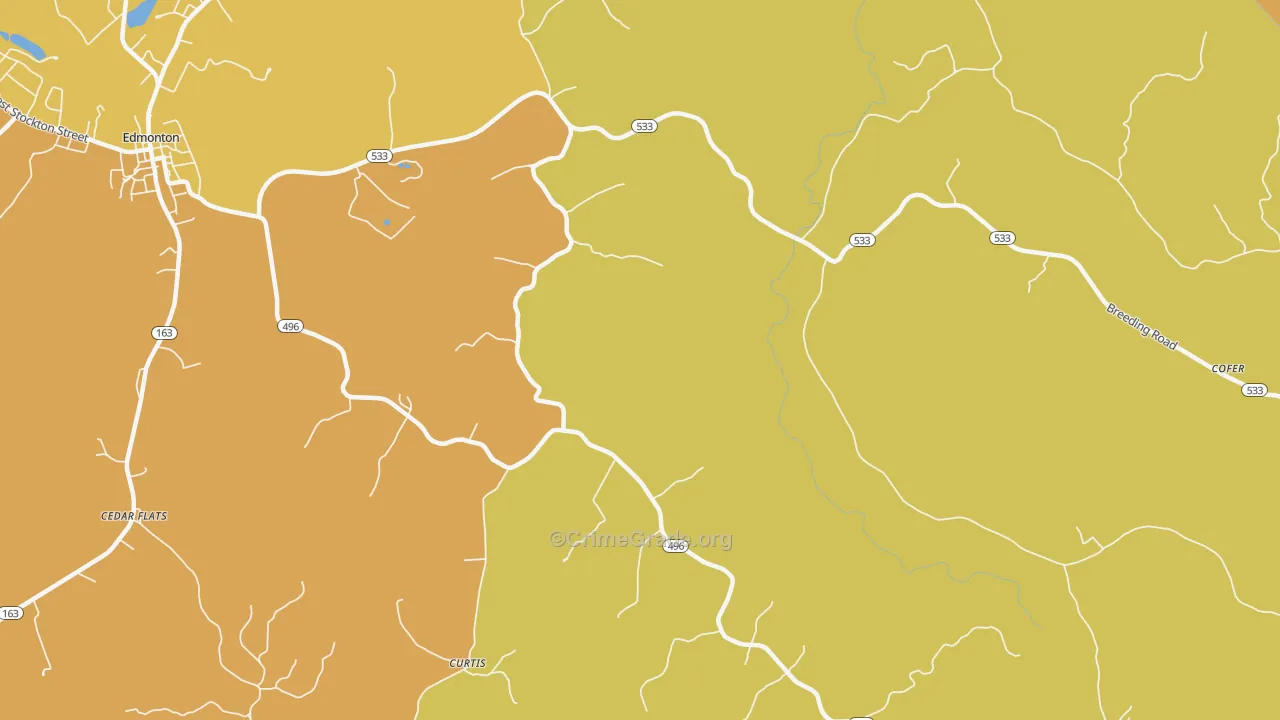 Gascon, KY Map of Theft Rates