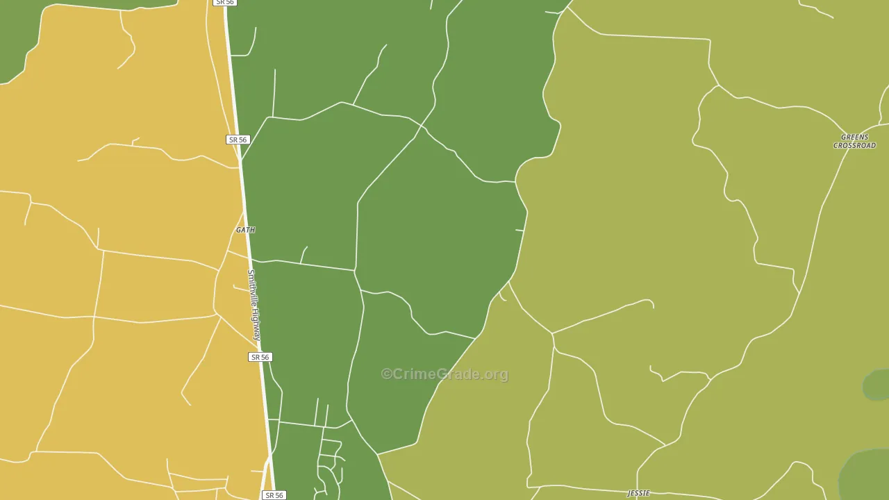 Gath, TN Map of Theft Rates