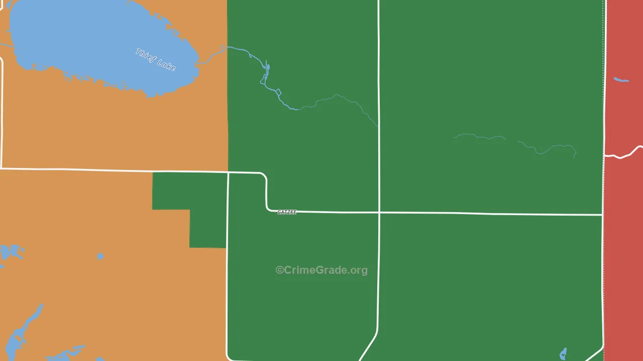 Gatzke, MN Map of Theft Rates