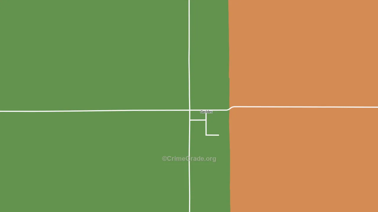 Geddes, SD Map of Theft Rates