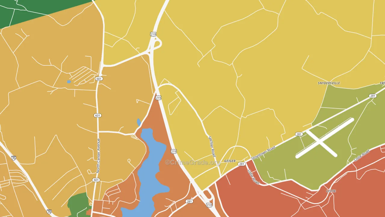 Geiger, PA Map of Theft Rates