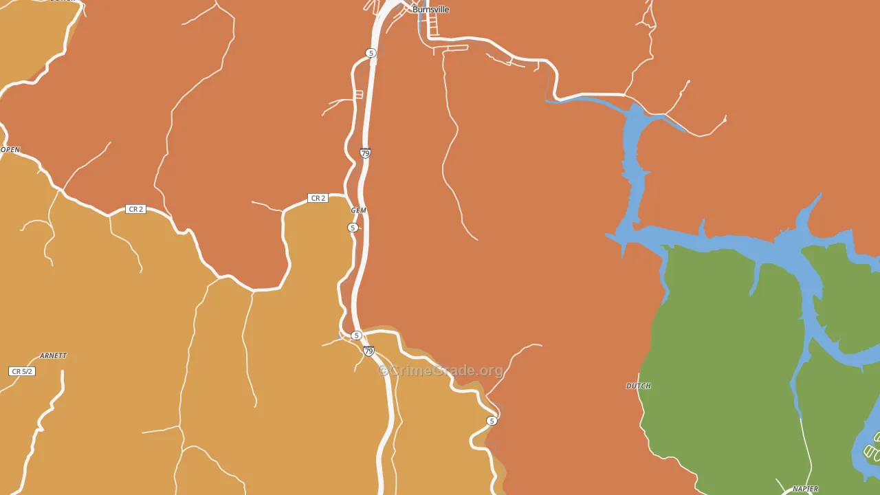 Gem, WV Map of Theft Rates