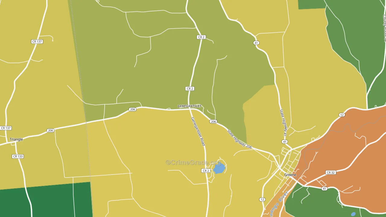 Genegantslet, NY Map of Theft Rates