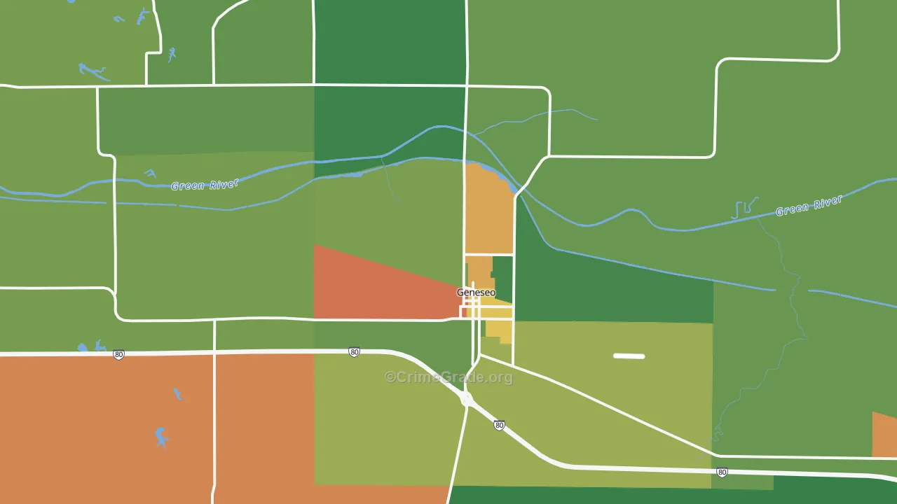 Geneseo, IL Map of Theft Rates
