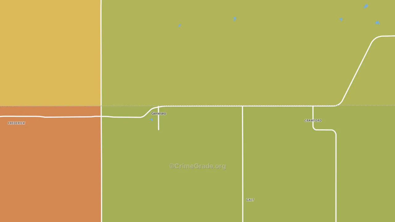 Geneseo, KS Map of Theft Rates