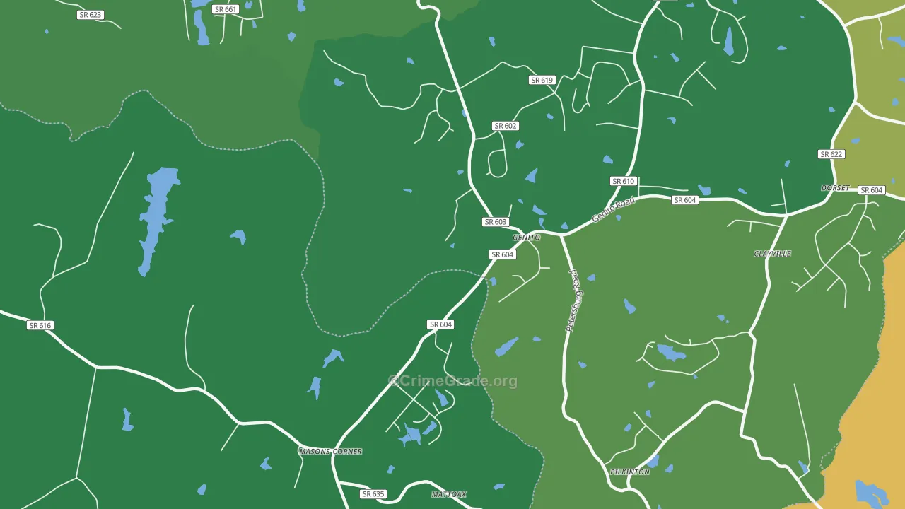 Genito, VA Map of Theft Rates