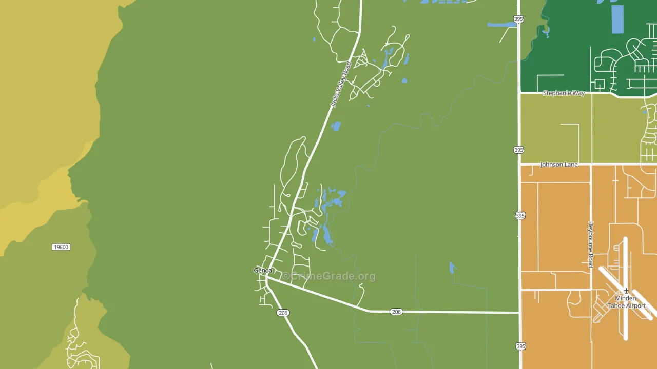 Genoa, NV Map of Theft Rates