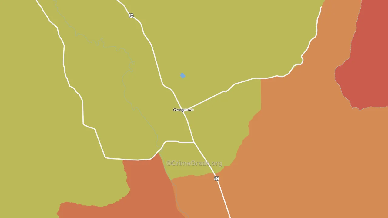Georgetown, ID Map of Theft Rates