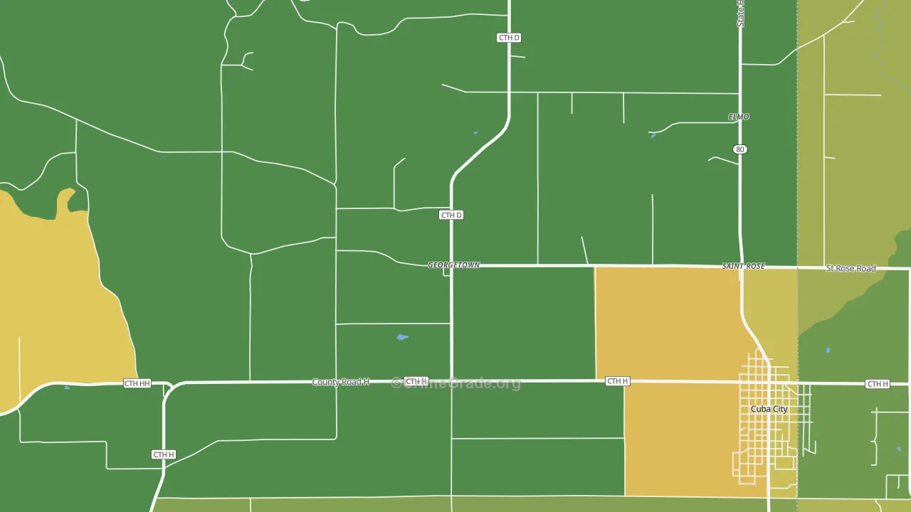 Georgetown, WI Map of Theft Rates