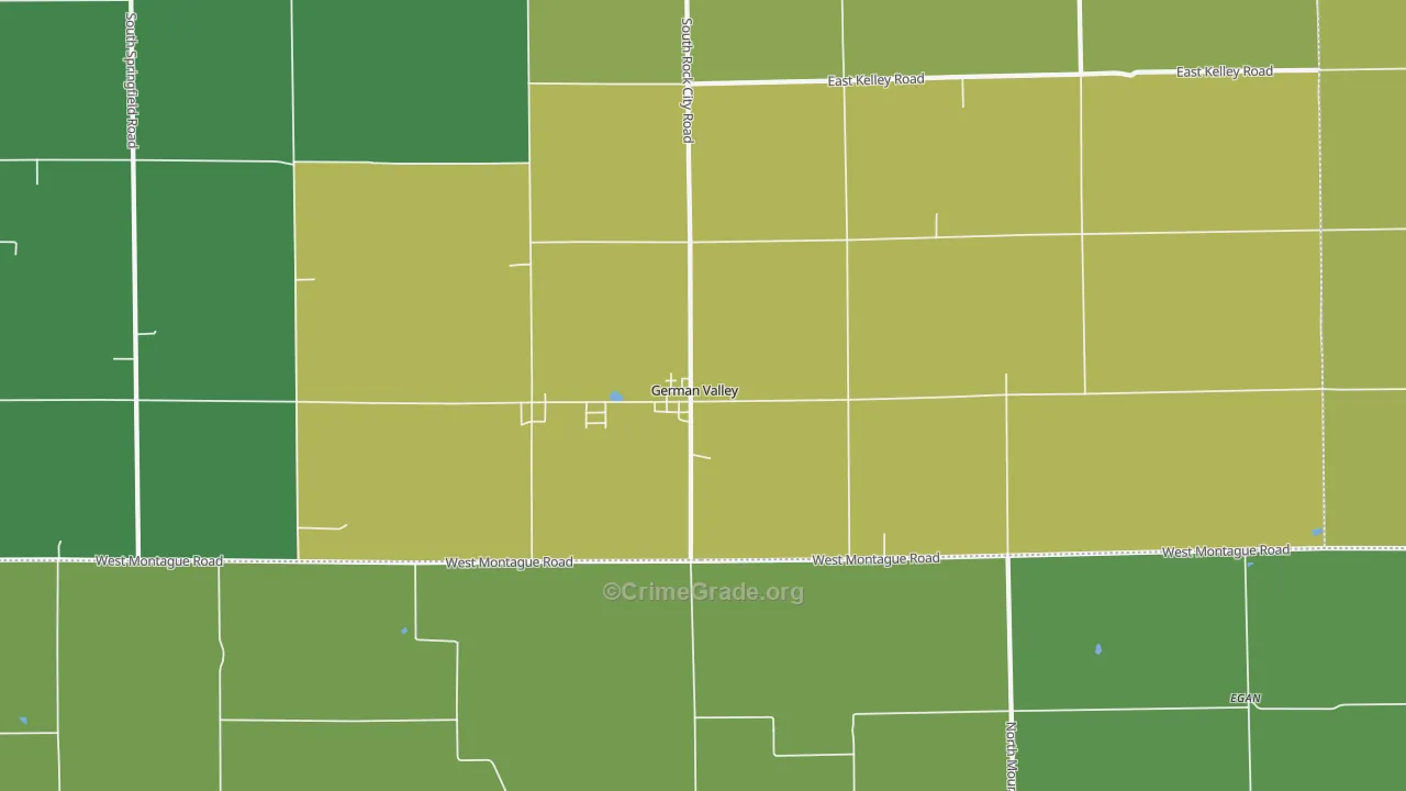 German Valley, IL Map of Theft Rates