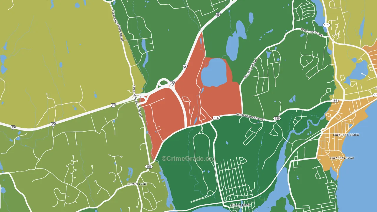 Giants Neck, CT Map of Theft Rates