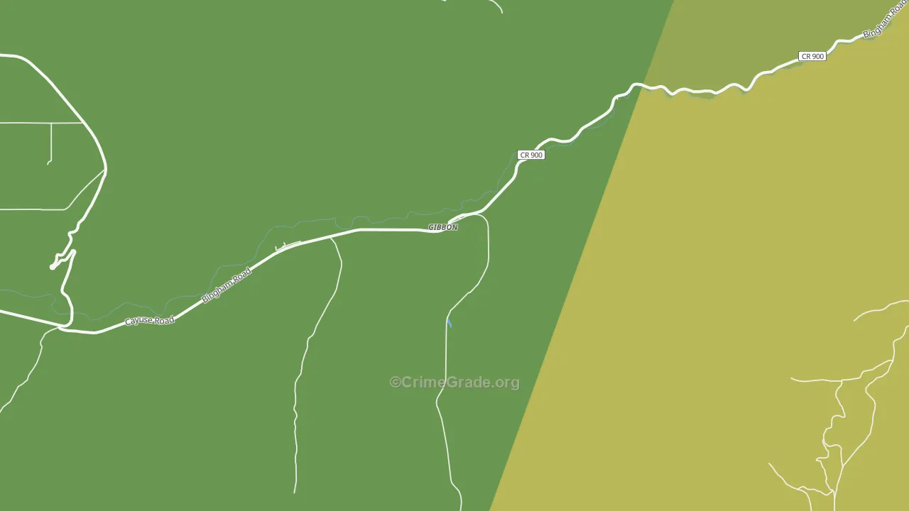 Gibbon, OR Map of Theft Rates