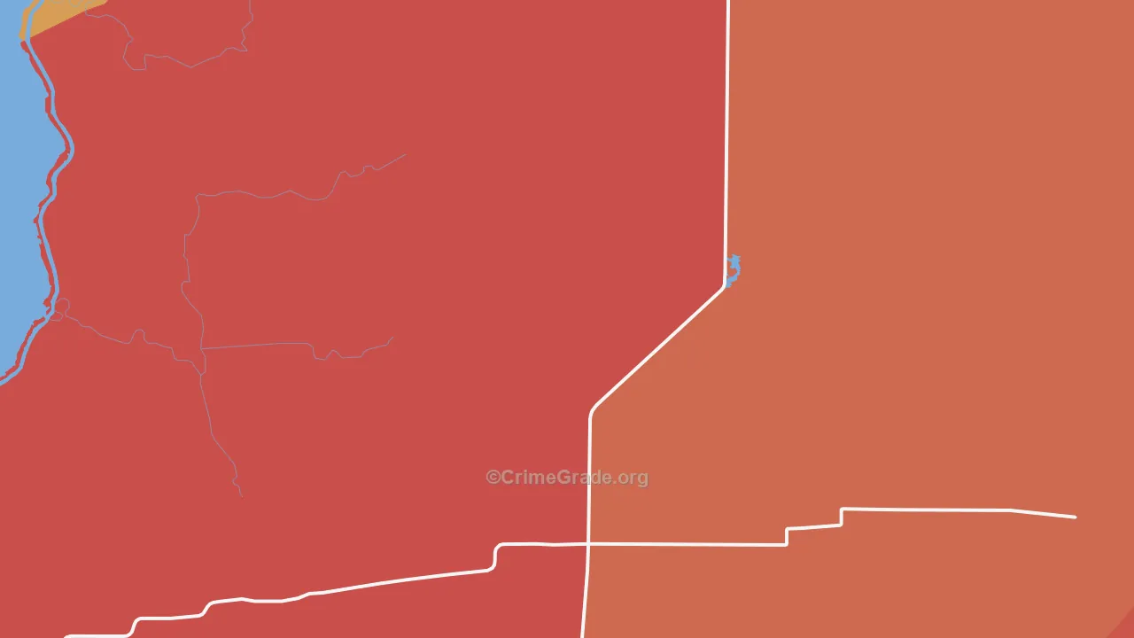 Gibbstown, LA Map of Theft Rates