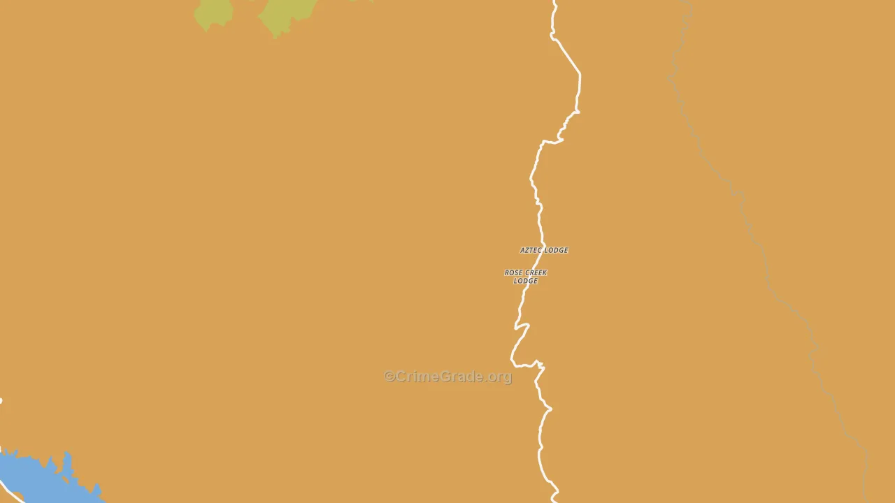 Gila County, AZ Map of Theft Rates