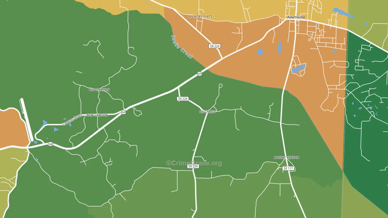 Gilchrist, TN Map of Theft Rates