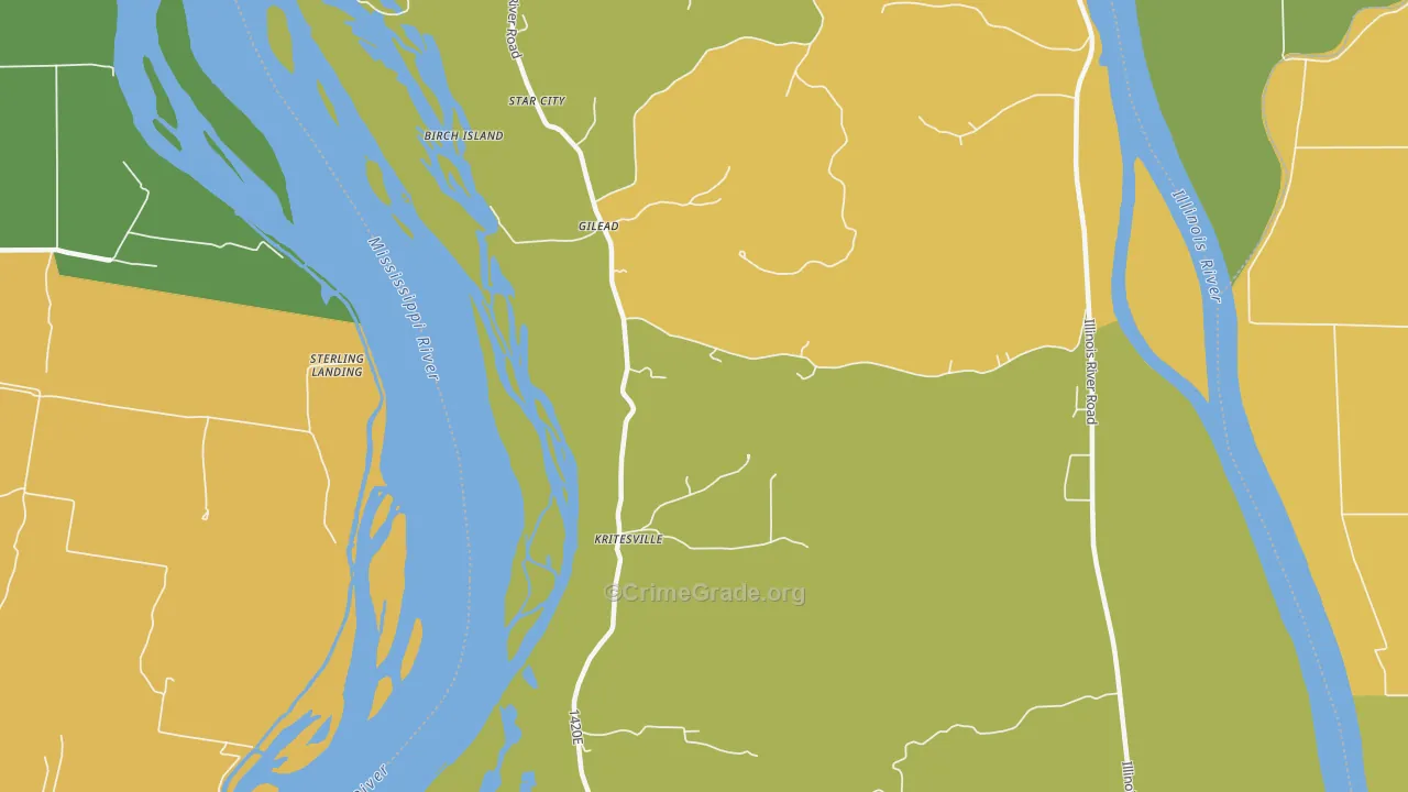 Gilead, IL Map of Theft Rates