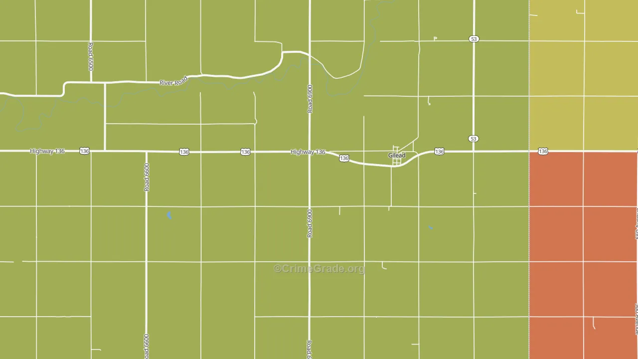 Gilead, NE Map of Theft Rates