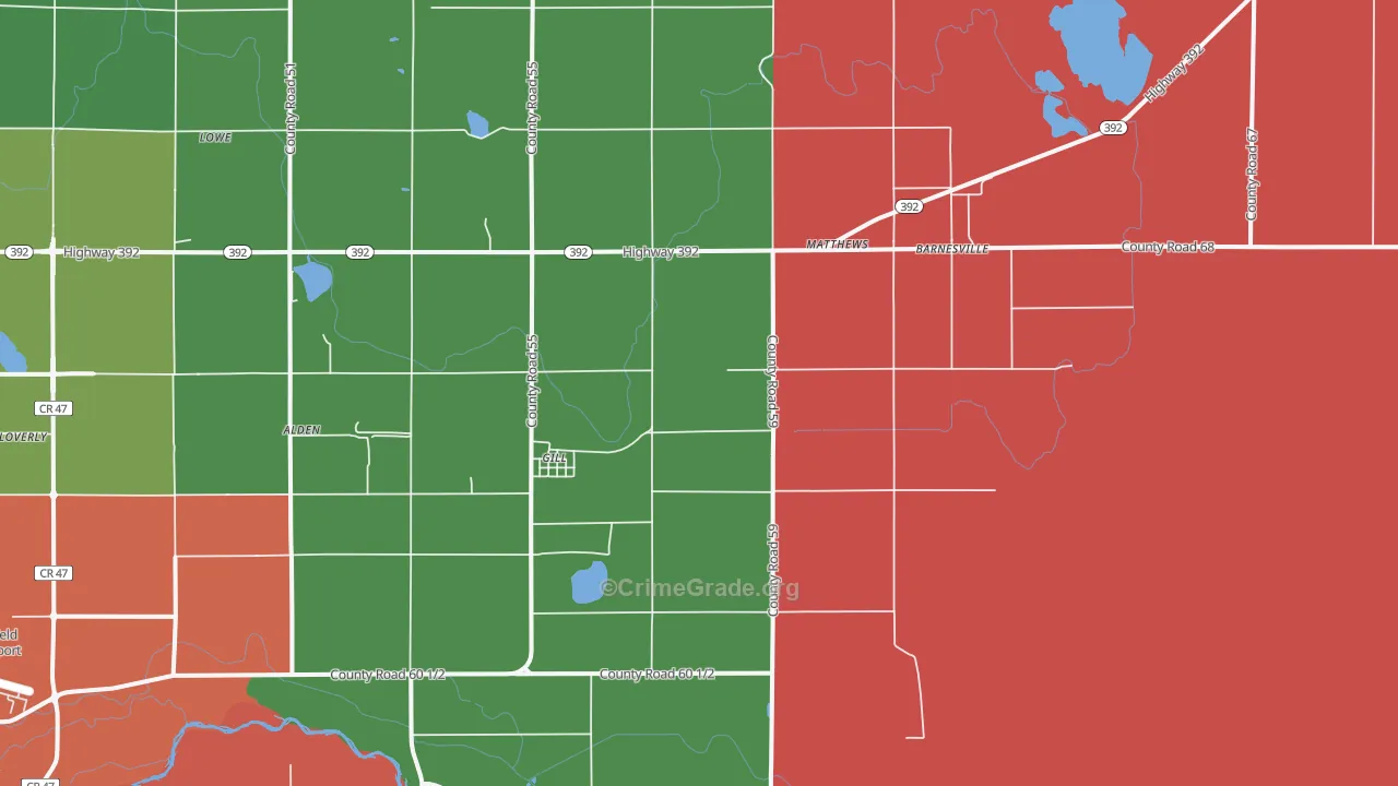 Gill, CO Map of Theft Rates