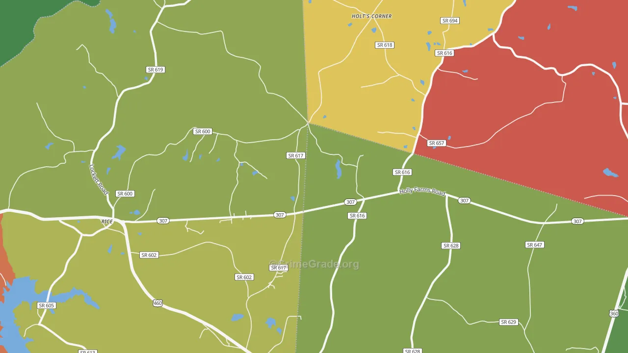 Gills, VA Map of Theft Rates
