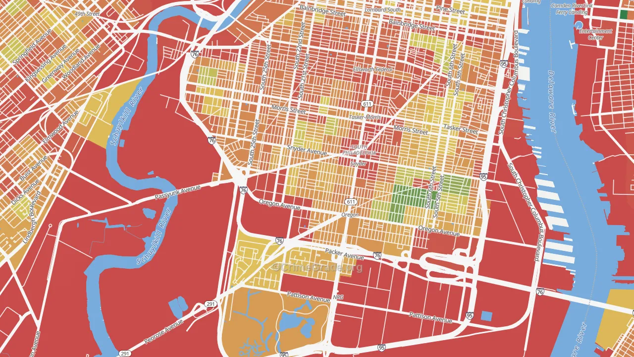 Girard Estates, Philadelphia, PA Map of Theft Rates