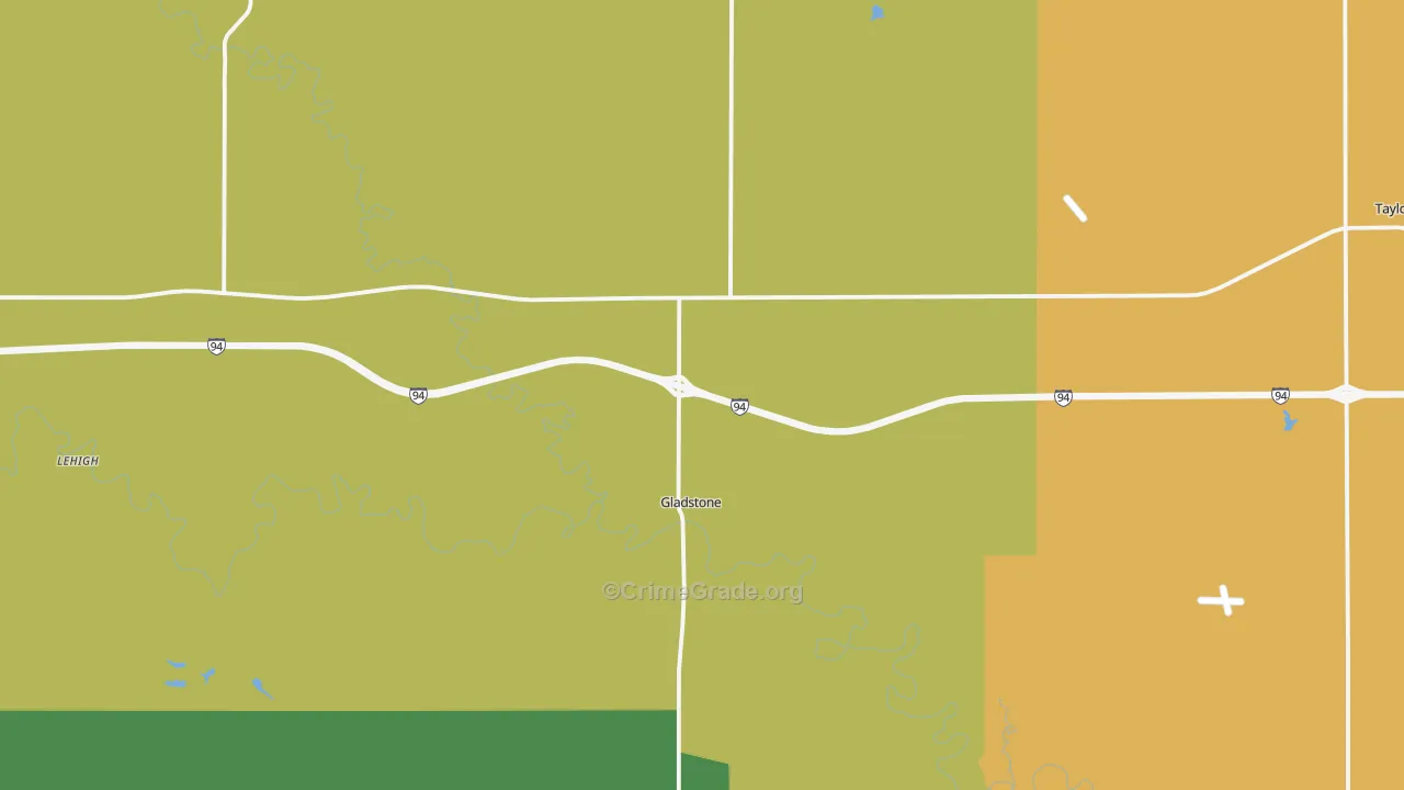 Gladstone, ND Map of Theft Rates