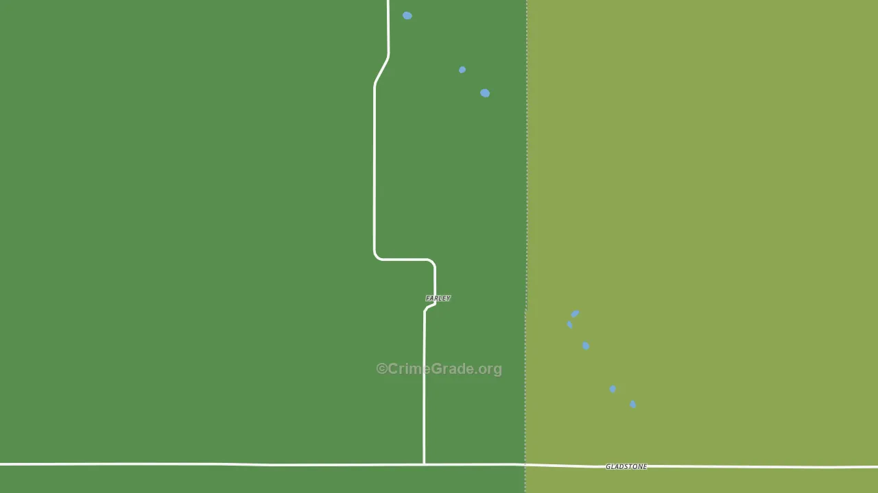 Gladstone, NM Map of Theft Rates