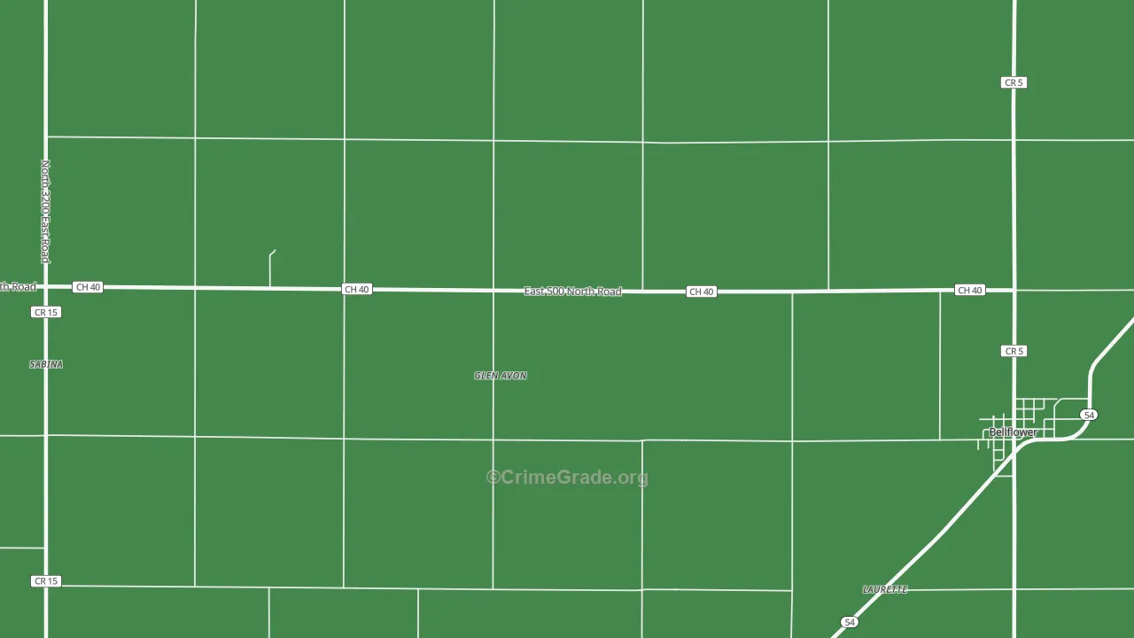 Glen Avon, IL Map of Theft Rates