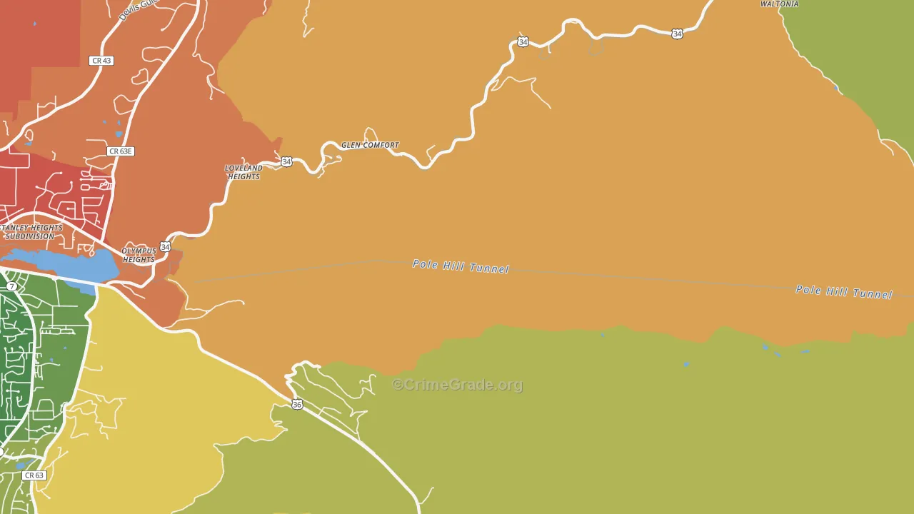 Glen Comfort, CO Map of Theft Rates