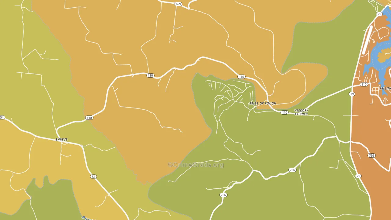 Glen Dean, KY Map of Theft Rates