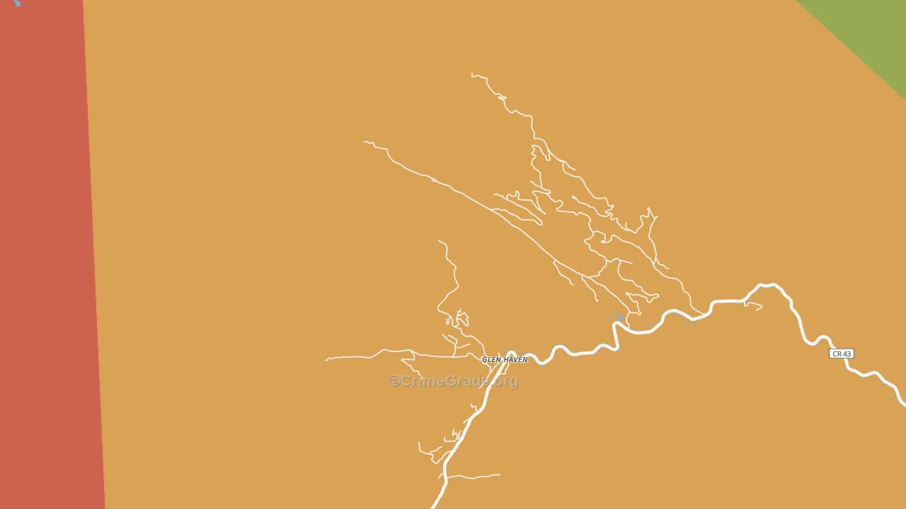 Glen Haven, CO Map of Theft Rates