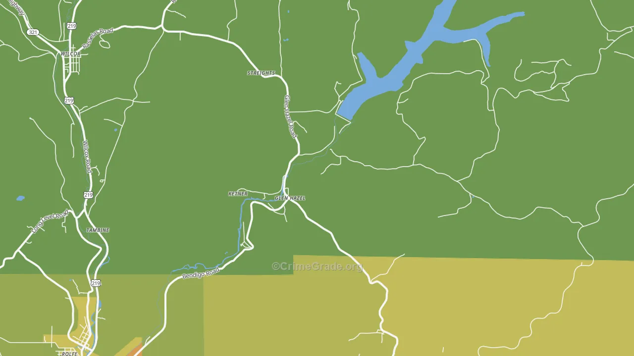 Glen Hazel, PA Map of Theft Rates