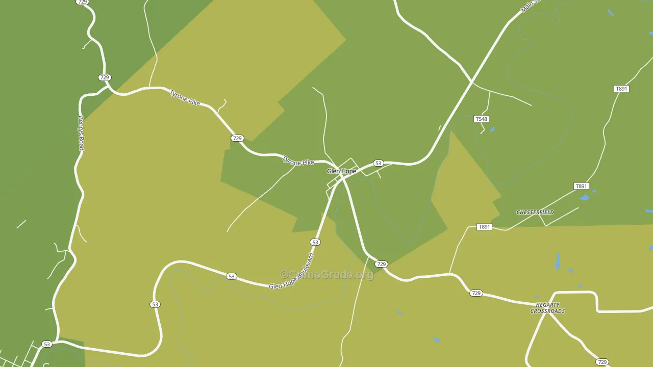 Glen Hope, PA Map of Theft Rates