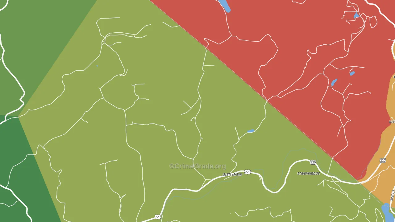 Glen Mawr, PA Map of Theft Rates