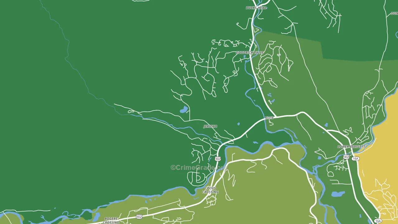 Glen, NH Map of Theft Rates