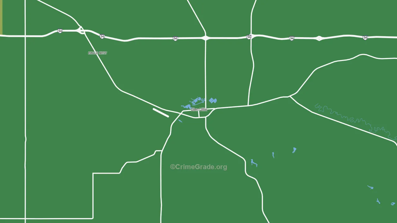 Glen Ullin, ND Map of Theft Rates