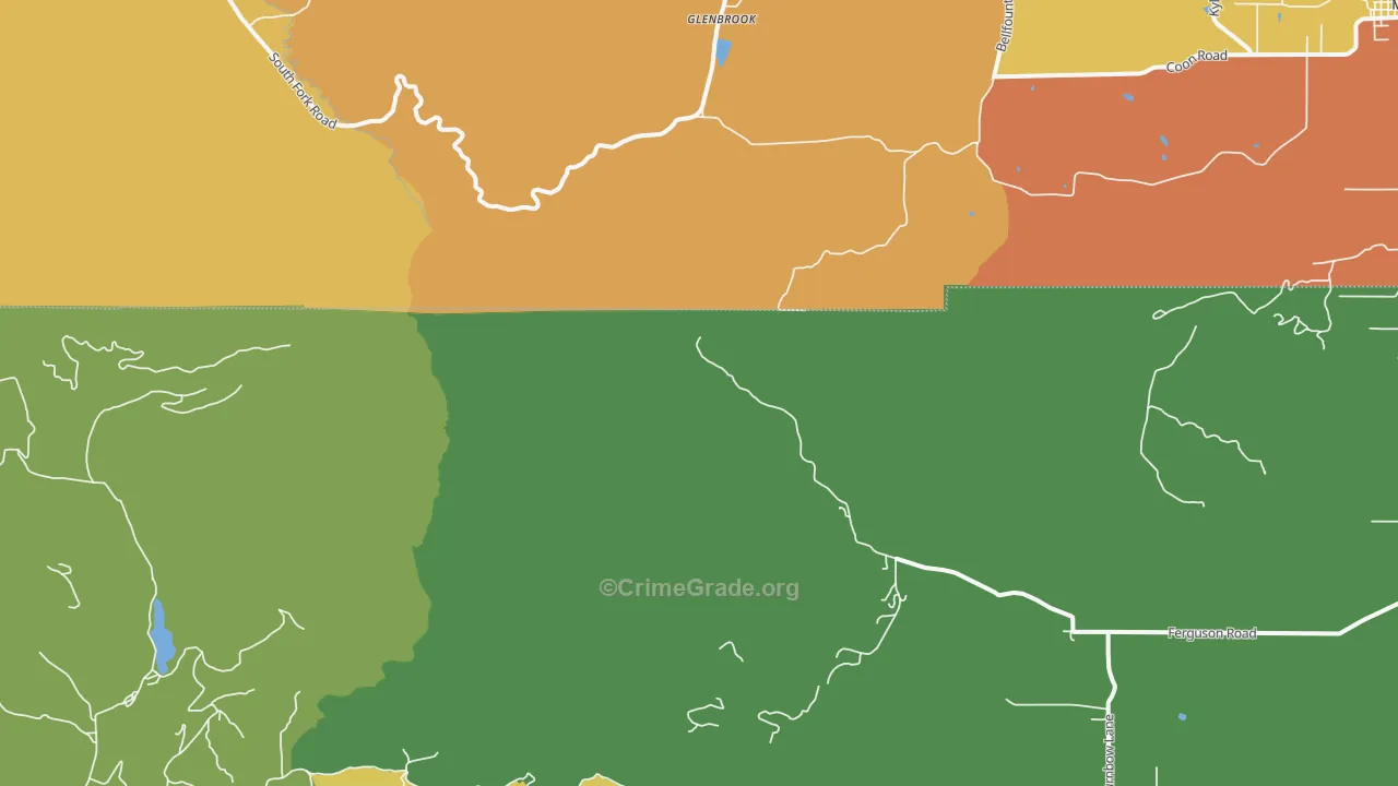 Glenbrook, OR Map of Theft Rates