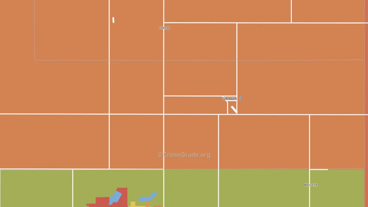 Glenburn, ND Map of Theft Rates
