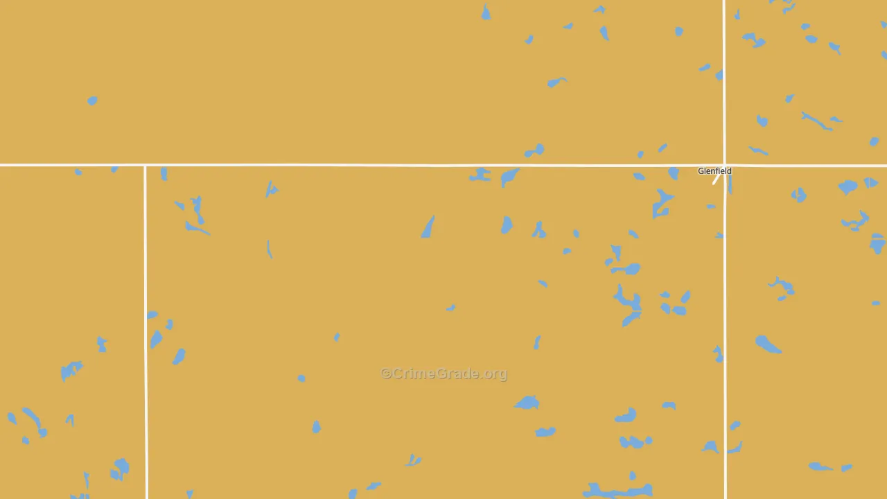 Glenfield, ND Map of Theft Rates