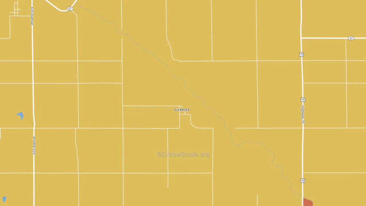 Glenrock, NE Map of Theft Rates