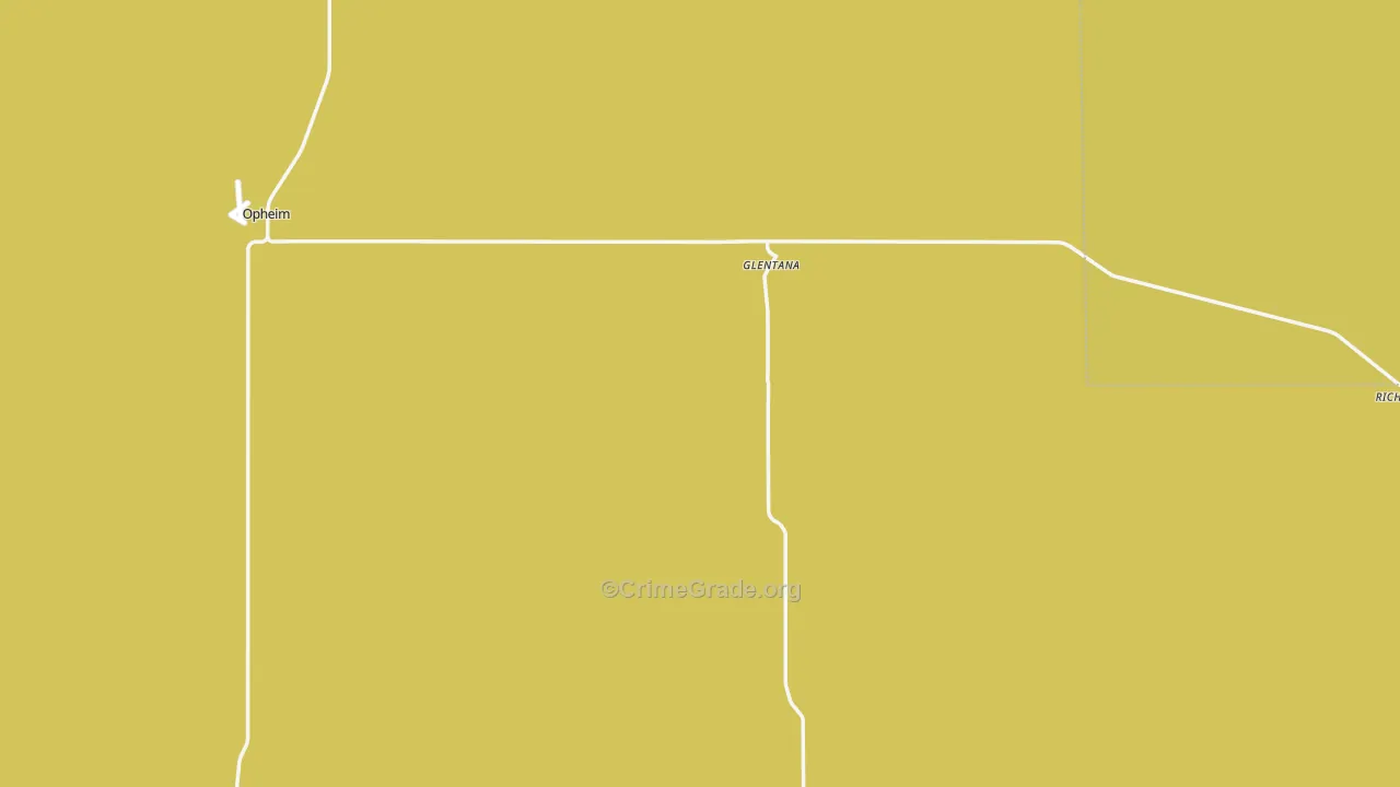 Glentana, MT Map of Theft Rates